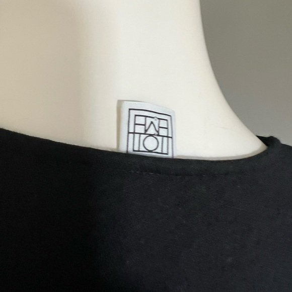 Toteme Twisted Jersey Midi Dress Elegant Black Dress Sz S 690$ - Picture 10 of 13